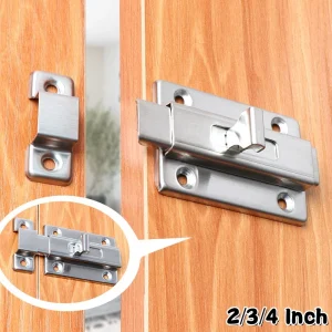 2"/3"/4" Stainless Steel Door Bolts,Heavy Duty Sliding Lock Surface Mounted Barrel Bolt Doors&Windows Security Anti-theft Locks