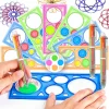 2/4pcs Spirography Ruler & 6-Color Pen Drawing Set, Mandala Ruler for Geometric Pattern Design DIY Art HandiCraft Stationery XJM