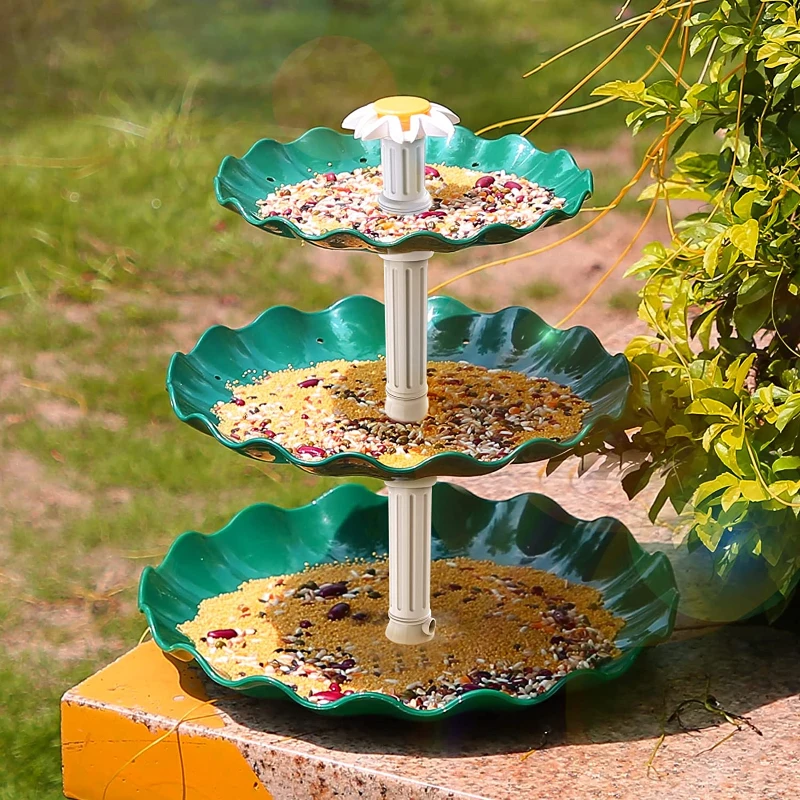 3 Tiered Bird Bath with 3W Solar Pump, DIY Solar Fountain Detachable and Suitable for Bird Bath, Garden Decoration - Image 5