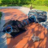 3-in-1 Portable Mesh Pet Fence Playhouse Multi-Animal Cage with Tunnel Indoor Outdoor Easy Setup for Cats And Small Animals