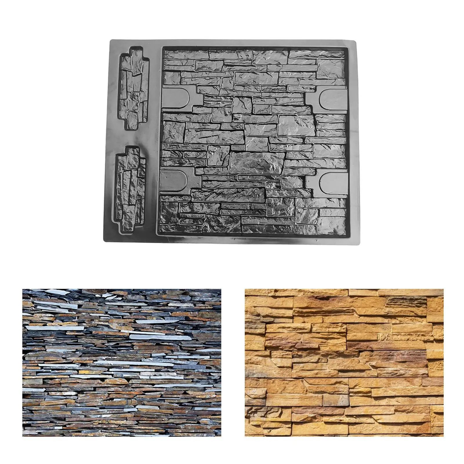 3D Wall Concrete Molds Stone Mold Mould ABS Plastic for Garden Decor Gypsum