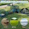 4-in-1 Portable Mesh Pet Fence Indoor Outdoor Playhouse Multi-Animal Cage with Tunnel Easy Setup for Cats And Small Animals