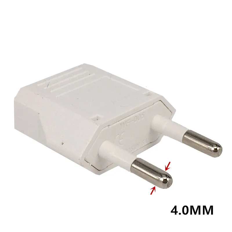 4.0mm US Jack to EU Plug Outlet Travel Charger Power Socket Adapter USA to Europe European Regulation Charging Converter Plug - Image 2