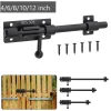 4/6/8/10/12inch 304 Stainless Steel Door Latch Barrel Bolt Windows Cabinets Bolts Finished Slide Door Lock with 8mm Padlock Hole