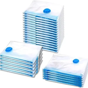 5 Pack Vacuum Storage Bags, Space Saver Bags Compression for Comforters and Blankets, Sealer Clothes Travel Packing Organizer