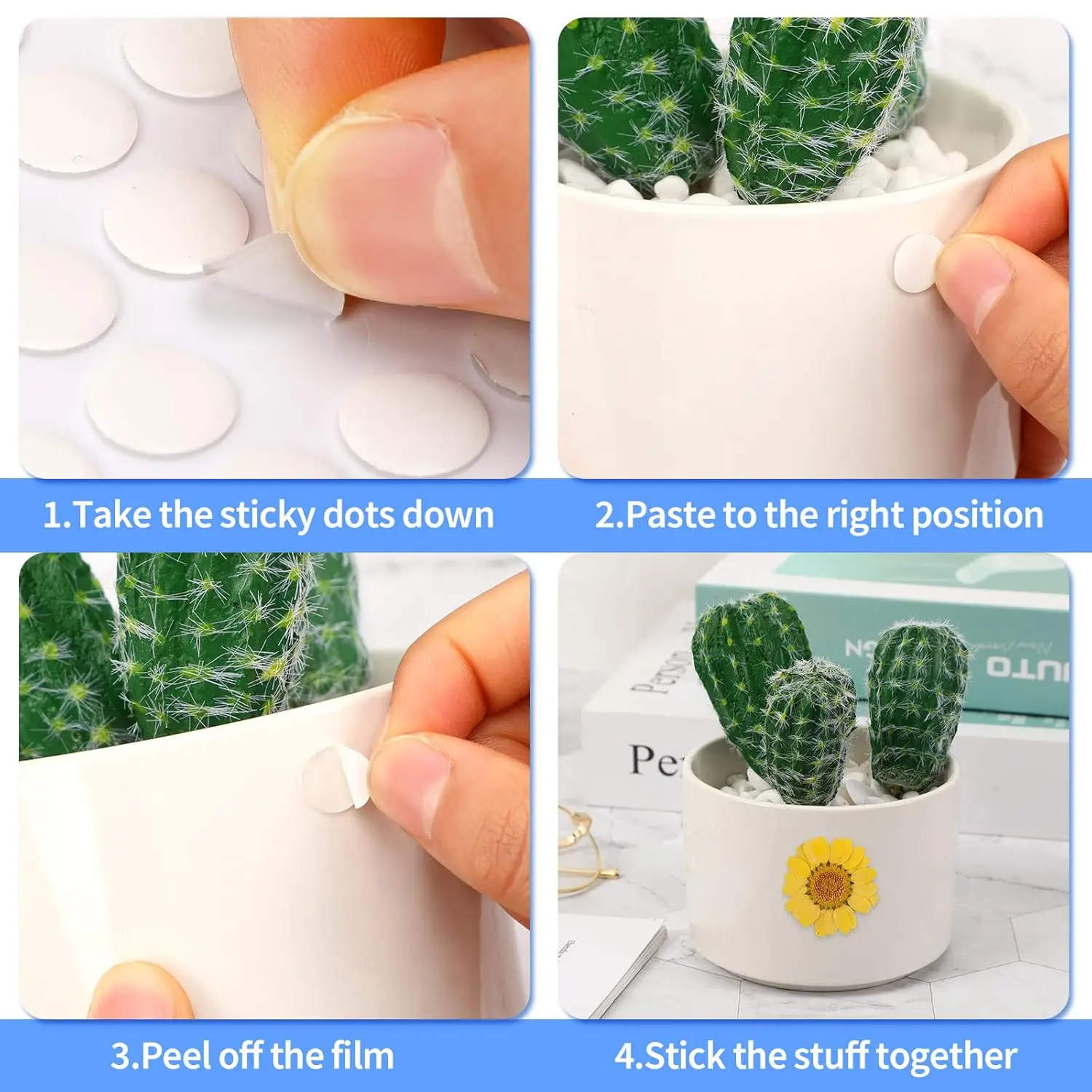 50 Dots Double Sided Adhesive Poster Clear Glue Point Tape Round No Traces Strong Adhesive Sticker For Craft DIY - Image 3