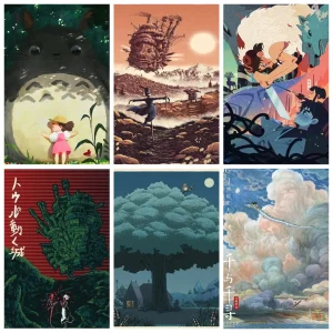500 PCS Jigsaw Puzzles My Neighbour Totoro Spirited Challenging Family Activity Games for Gameroom Bedroom Livingroom Gift