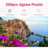 500 Pieces Jigsaw Puzzle for Adults Painting Cinque Terre Paper Puzzles Home Decor Wall Display Festival Gift Toys