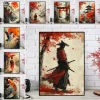 500/1000 PCS Puzzle Sumie Japanese Ink Paint Geisha Samurai Diy for Adults Beginners , Gifts Home Decoration Games