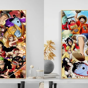 500/1000/1200/2000PCS Jigsaw Puzzles One Piece Anime Luffy Family Activity Games for Gameroom Bedroom Home Decor Frameless