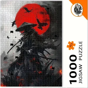500pcs/1000pcs Samurai, Kabuki, Naginata, Hinotori & Bird Puzzle Suitable for Adults - -Themed Challenging Brain Teaser, Porta