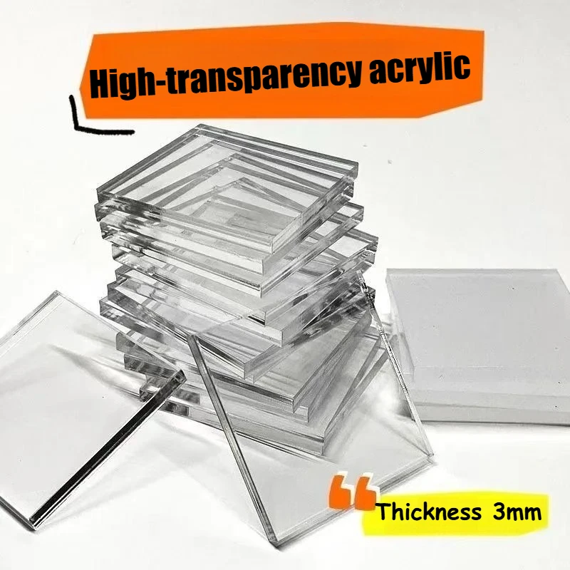 5/10pcs DIY Refrigerator Magnet High Transparent Acrylic Square Round with Magnetic Sheet Material Package Home Decor - Image 5