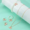 5pc/set Everyday Butterfly Jewelry Set – Delicate Wing Charms on Sleek Chains for Effortless Elegant Style.