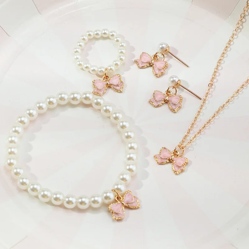 5pc/set Everyday Butterfly Jewelry Set – Delicate Wing Charms on Sleek Chains for Effortless Elegant Style. - Image 3