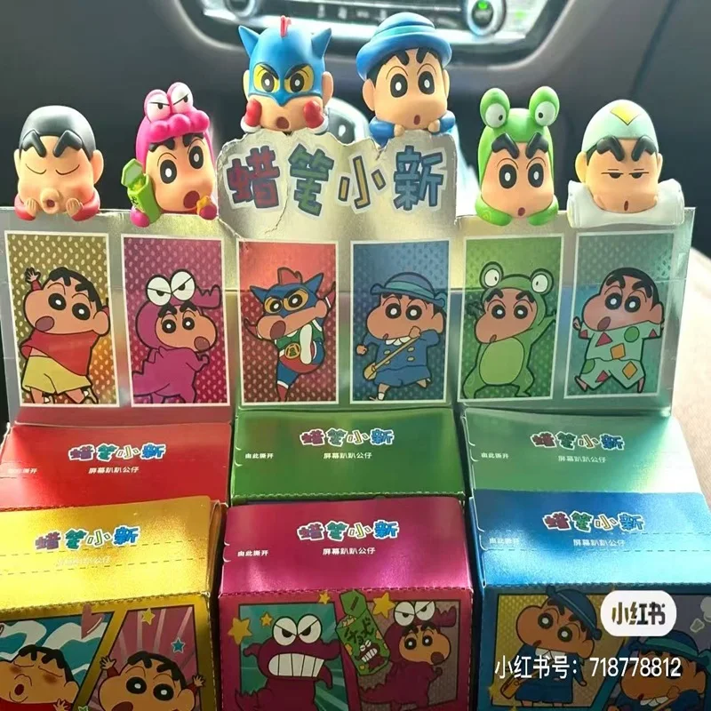 6 Style Original Crayon Shin-chan Trendy Kawaii Blind Boxs Toys Anime Figure Model Mobile Phone And Computer Car Ornament Toys - Image 2