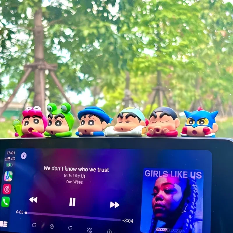 6 Style Original Crayon Shin-chan Trendy Kawaii Blind Boxs Toys Anime Figure Model Mobile Phone And Computer Car Ornament Toys - Image 4