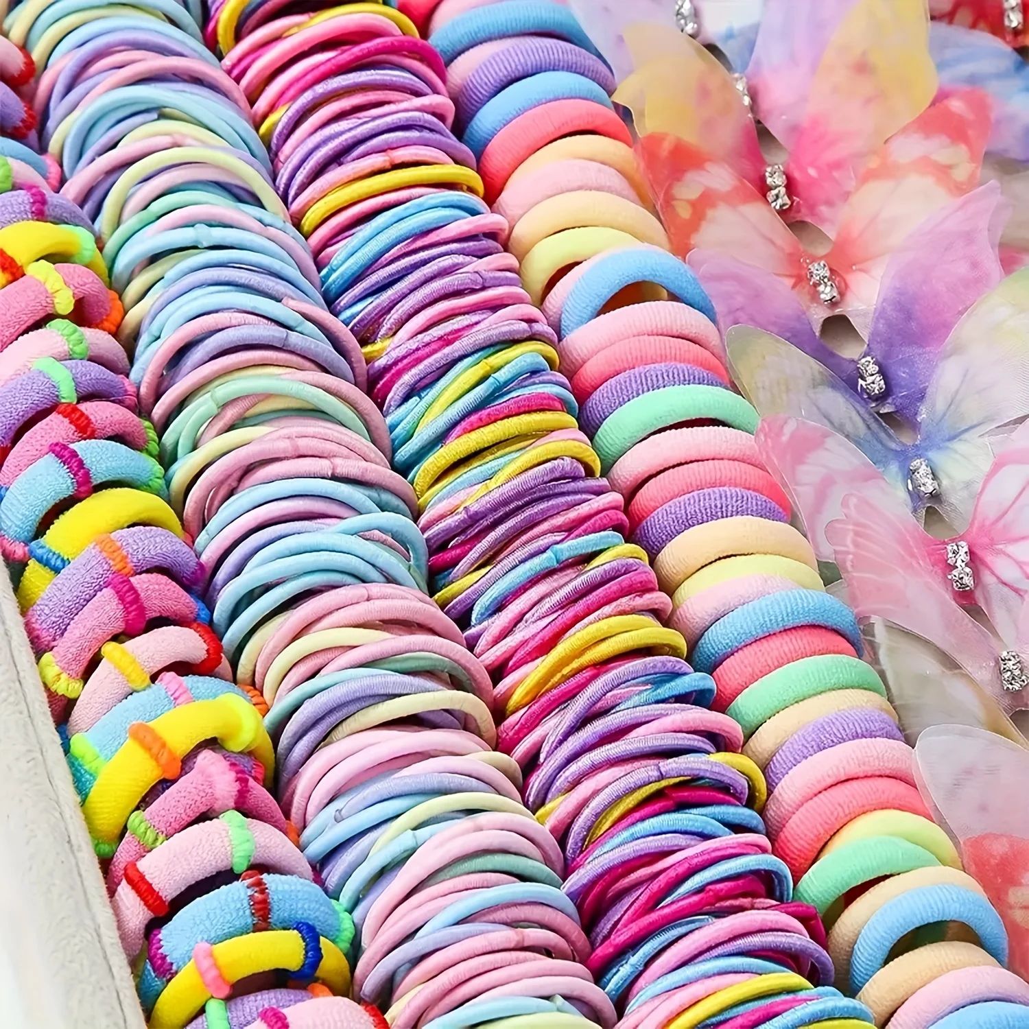941 sets of colorful and cute outfits for girls | Includes various clips, hair ties, flowers, and double-layered bow headpieces - Image 5