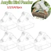 Acrylic Bird Feeder Clear Window Outside Hanging Bird Feeder House With Suction Cup For Garden Outdoor Backyard Patio Yard 1-5PC