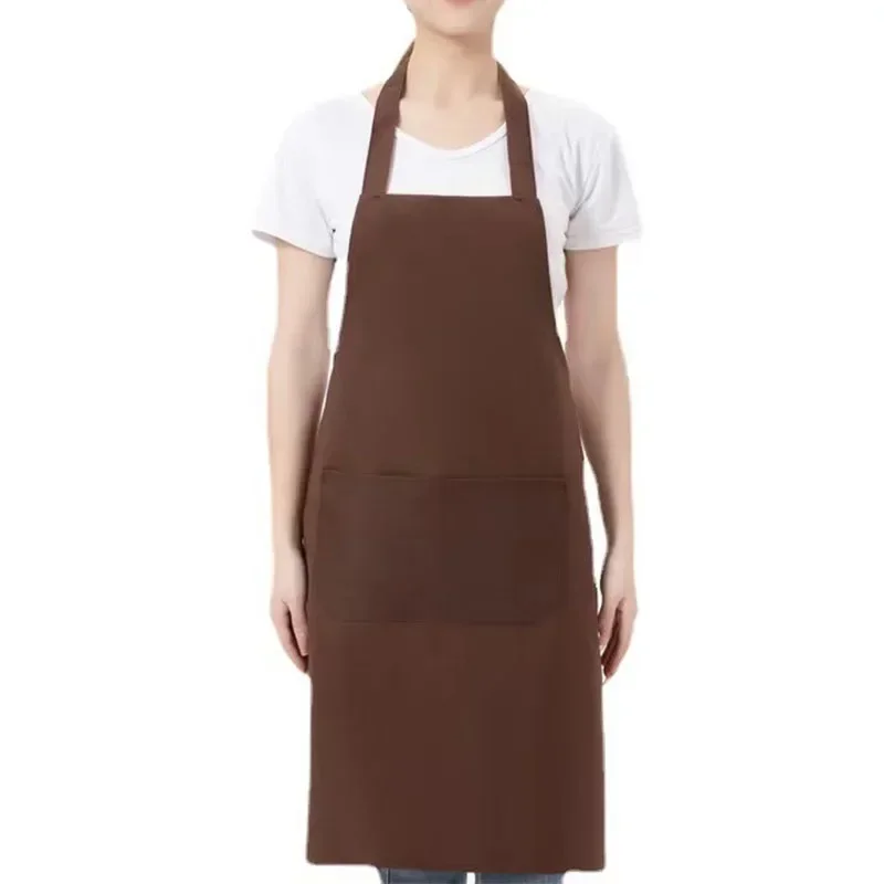 Adjustable Cooking Apron Unisex Household Solid Color Chef Waiter Barbecue Hairdresser Adult Pocket Apron Kitchen Supplies Tool - Image 6