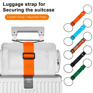 Adjustable Luggage Connector Straps Luggage Elastic Fastening Belt Luggage Carrier Strap for Suitcases Travel Secure Stacking