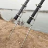 Adjustable Metal Fishing Rod Holder Sea Rod Double Bracket Steel Ground Insertion Fishing Rod Bracket Fish Supply