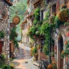 Alley Landscape 1000/500/300 Pieces Jigsaw Puzzles Challenging Family Activity Game for Gameroom Bedroom Livingroom Party Gift