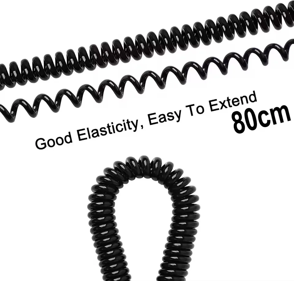 Anti-lost CellPhone Hand Rope Telescopic Spring Phone Lanyard Strap Keychain Rope Universal Moblie Phone Charm String with Patch - Image 2