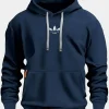 Autumn and Winter New Men's Printed Fleece Hoodie High Quality Solid Color Hoodie Men's Fashion Street Style Sportswear