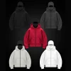 Autumn and winter new men's loose hoodie trendy brand with plush double hats unique design hooded hoodie