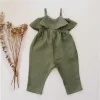 Baby Girl Summer Clothes Baby Girl Rompers Toddler Girls Jumpsuits Linen Cotton One Piece For 0-3Yrs Kids