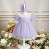 Baby Summer Cute Casual Comfortable Fashion Lace Dress+Hat Two Piece Set
