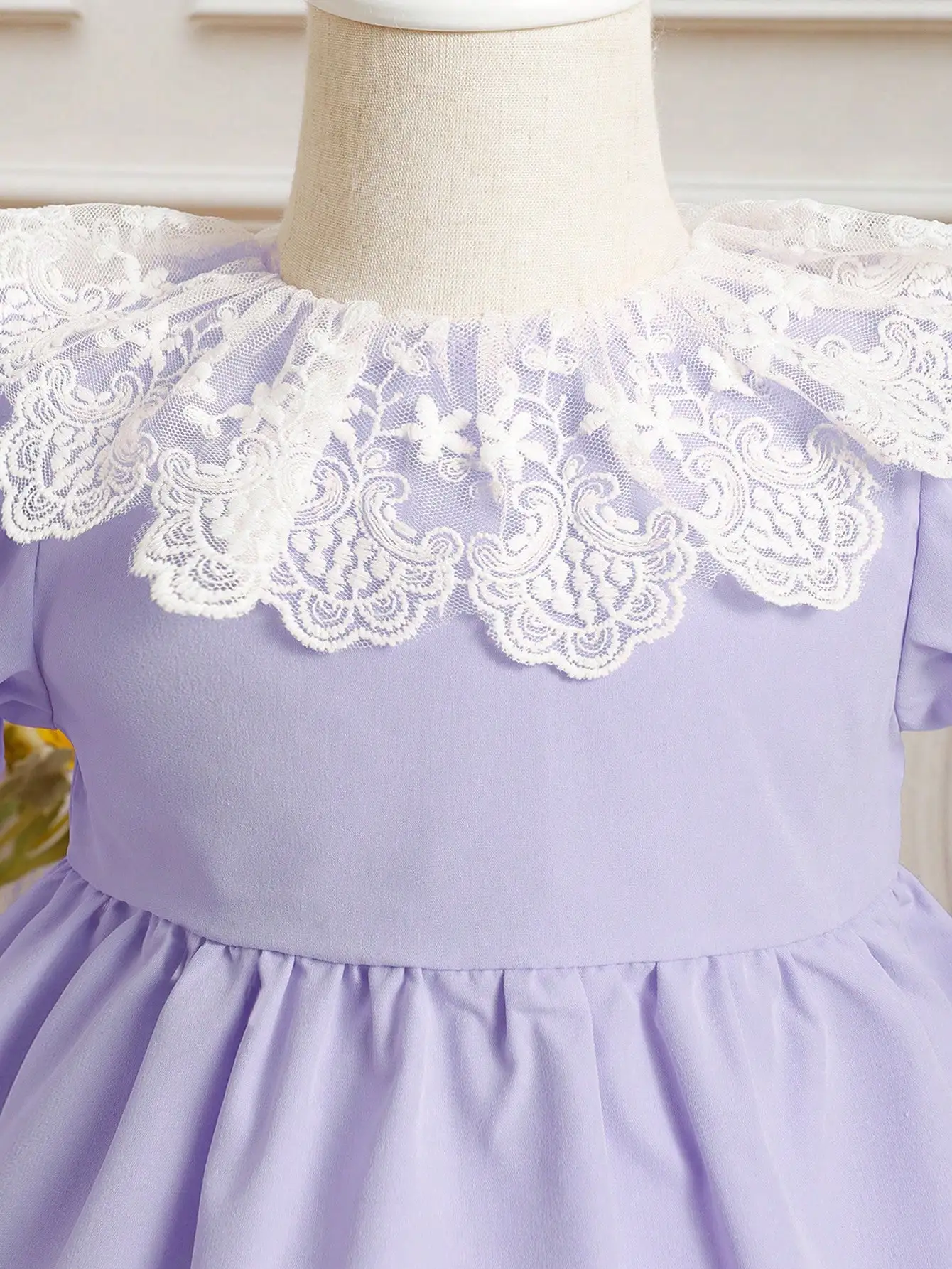 Baby Summer Cute Casual Comfortable Fashion Lace Dress+Hat Two Piece Set - Image 3