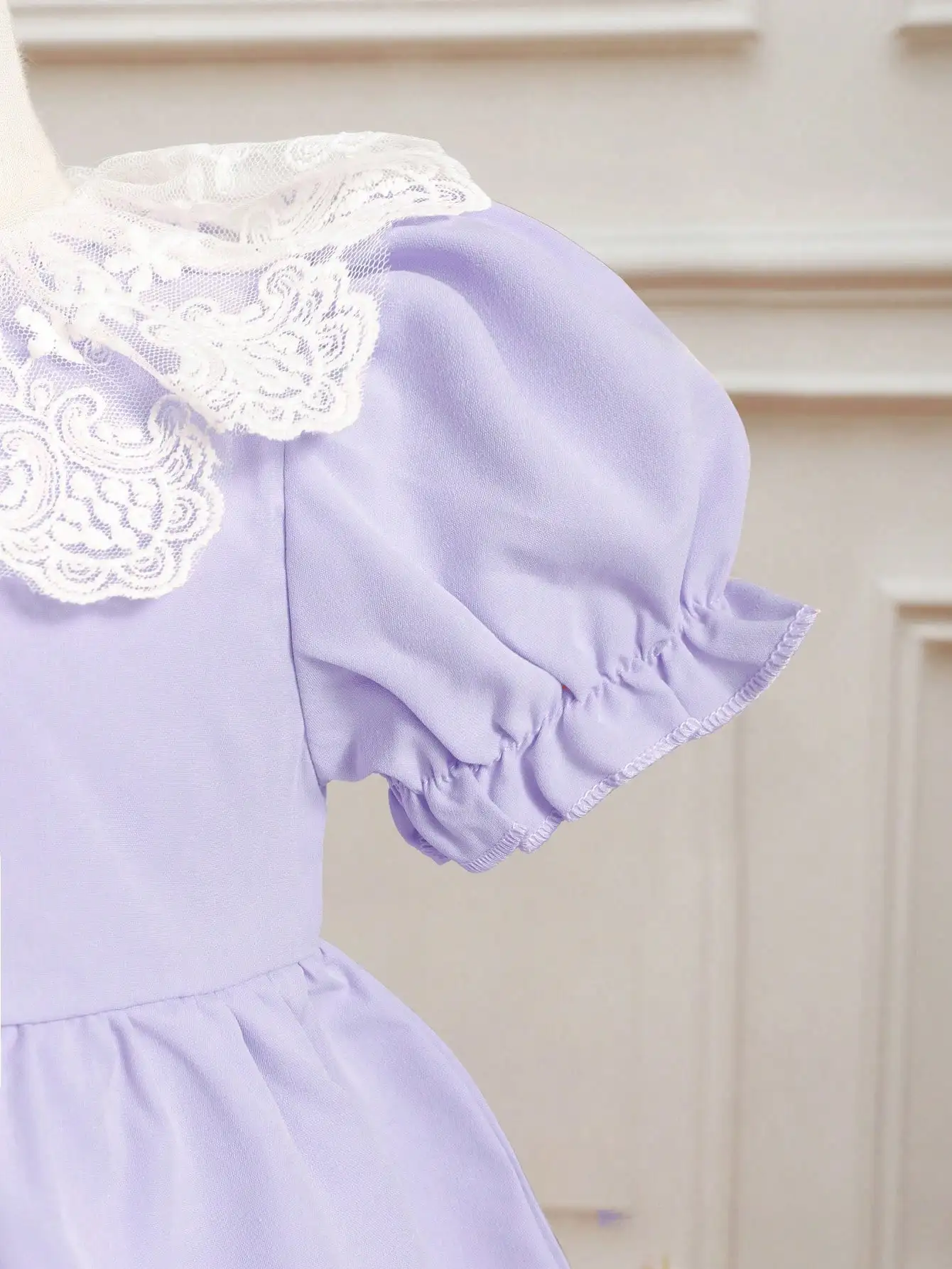 Baby Summer Cute Casual Comfortable Fashion Lace Dress+Hat Two Piece Set - Image 4