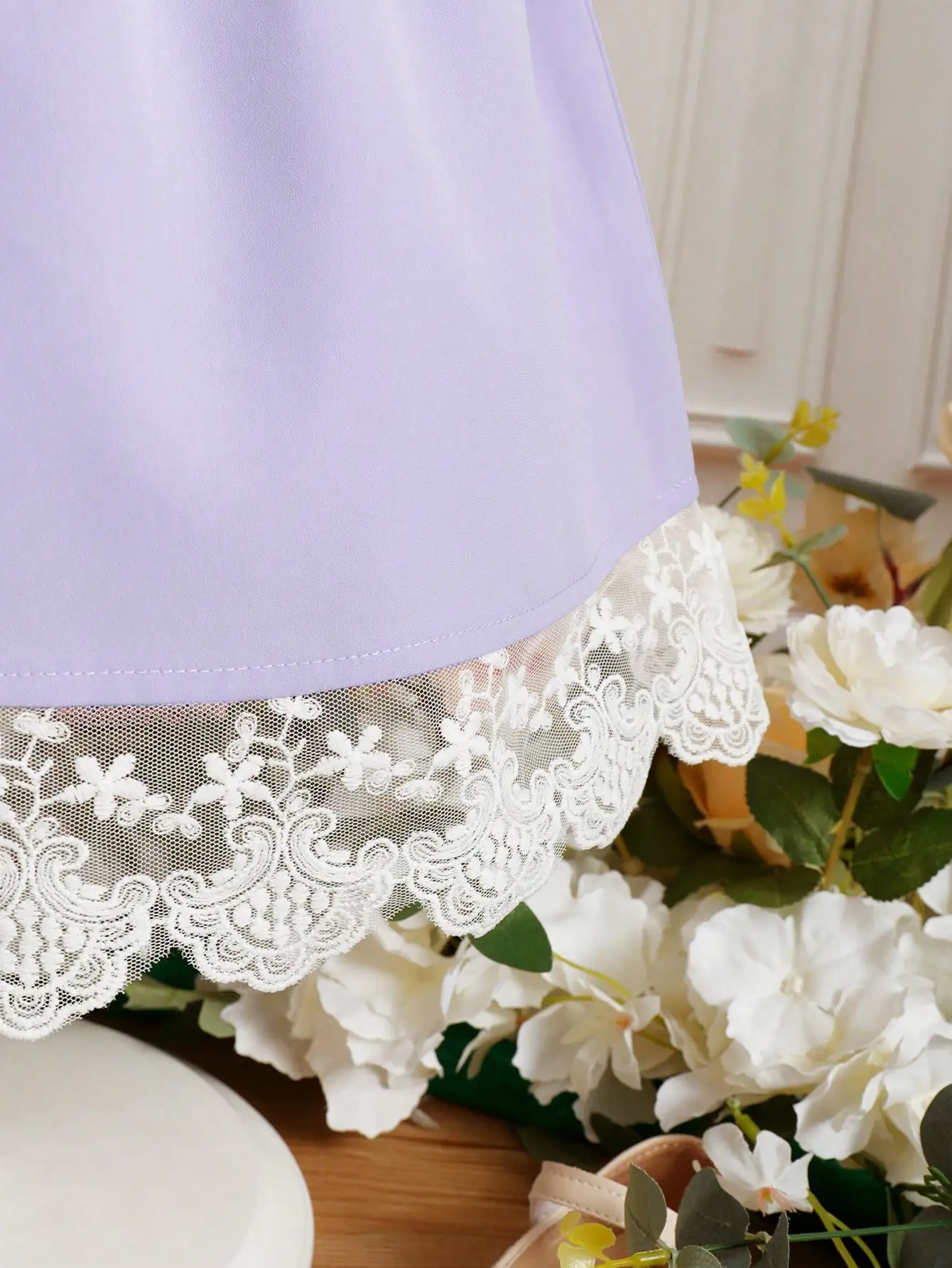 Baby Summer Cute Casual Comfortable Fashion Lace Dress+Hat Two Piece Set - Image 5