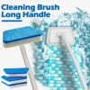 Bathroom Sponge Cleaning Brush Multi-Functional Tool Long Handle Removable Household Floor Bathtub Brushes Ceramic Tile Brush