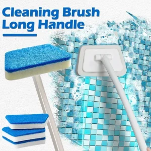 Bathroom Sponge Cleaning Brush Multi-Functional Tool Long Handle Removable Household Floor Bathtub Brushes Ceramic Tile Brush
