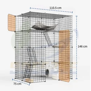Big Large Capacity Metal Outdoor Pet Cat Cage For Cats