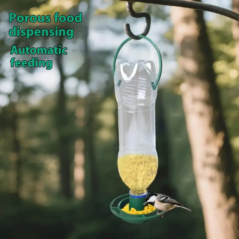 Bird Feeder Automatic Hanging Water Feed Bowl For Parrot Pigeon Hummingbird Pet Bottle Mouth Feeding Supplies Garden Decor - Image 5
