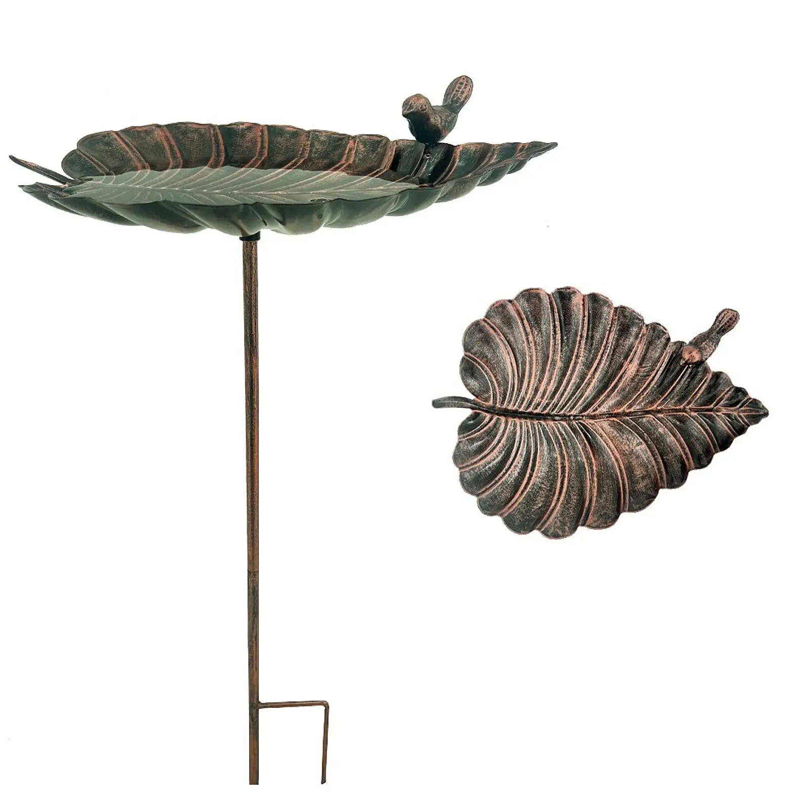 Bird Feeder Bird Bath Bowl with Garden Stake for Outdoor Garden Patio Lawn