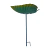 Bird Feeder Metal Detachable Pole Gift Weatherproof Decorative Bird Bath Bowl with Garden Stake for Backyard Kids Bird Lover