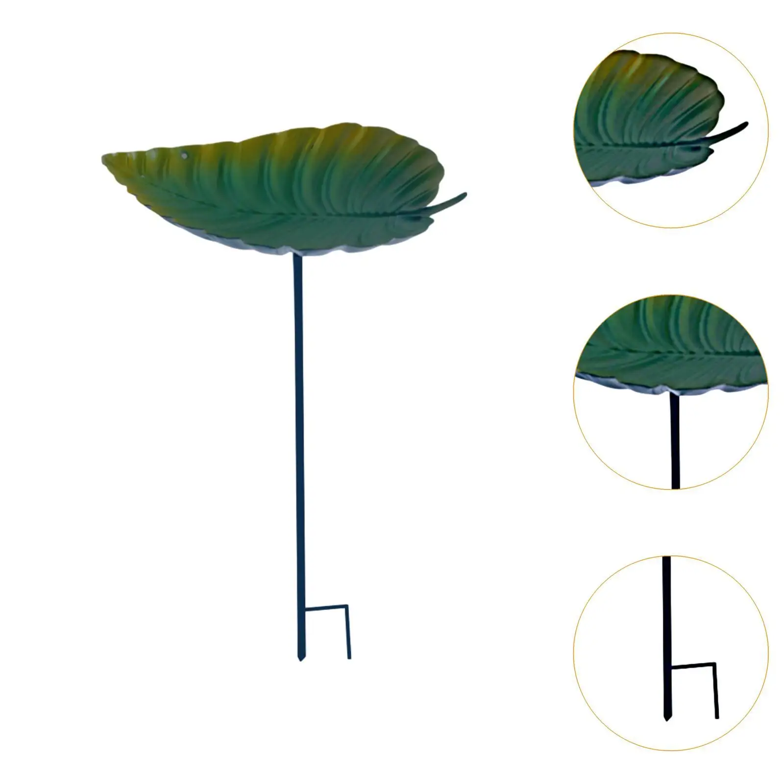 Bird Feeder Metal Detachable Pole Gift Weatherproof Decorative Bird Bath Bowl with Garden Stake for Backyard Kids Bird Lover - Image 5