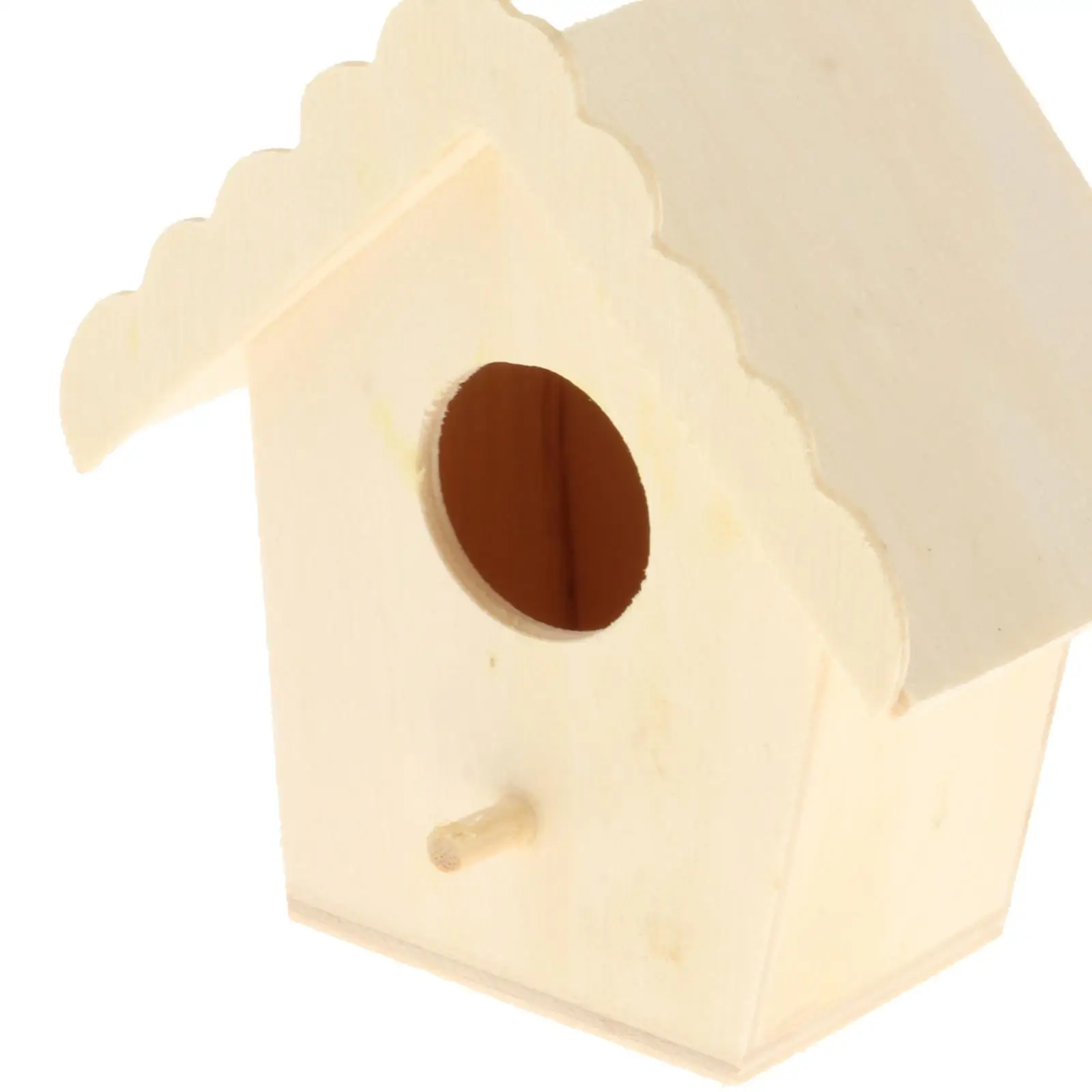 Bird Feeder Outdoor Wooden Hanging Food Container for Balcony Garden Park