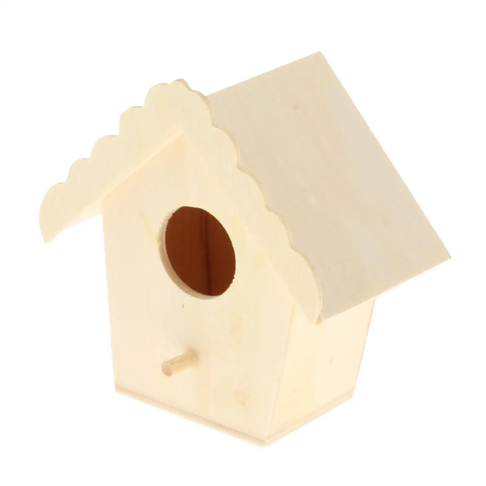 Bird Feeder Outdoor Wooden Hanging Food Container for Balcony Garden Park