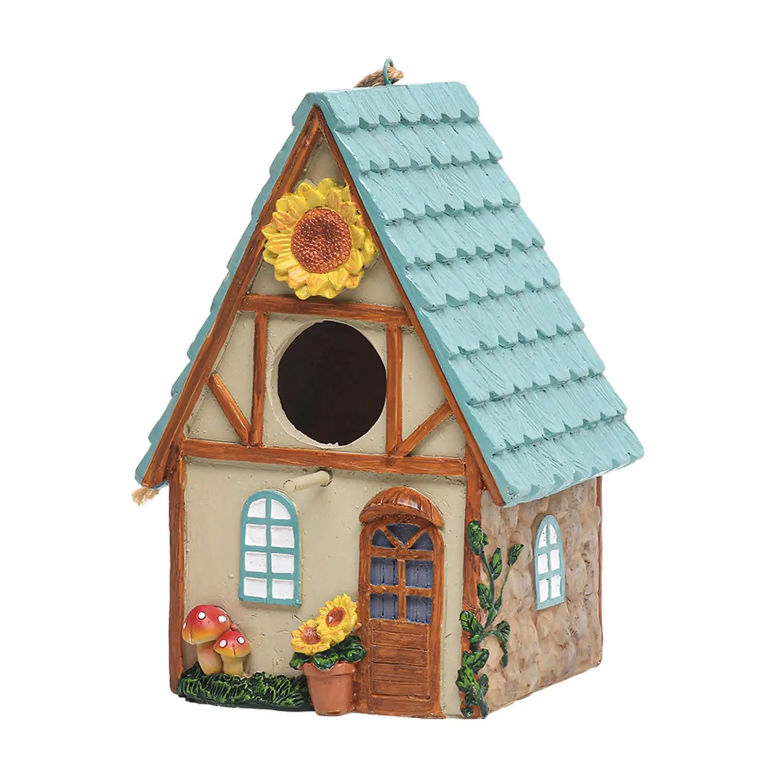 Bird House, Birdhouse Unique Bird Nest, Handpainted Birds House Bird Breeding Box for Garden Trees Outdoor Gardening Gift, - Image 6