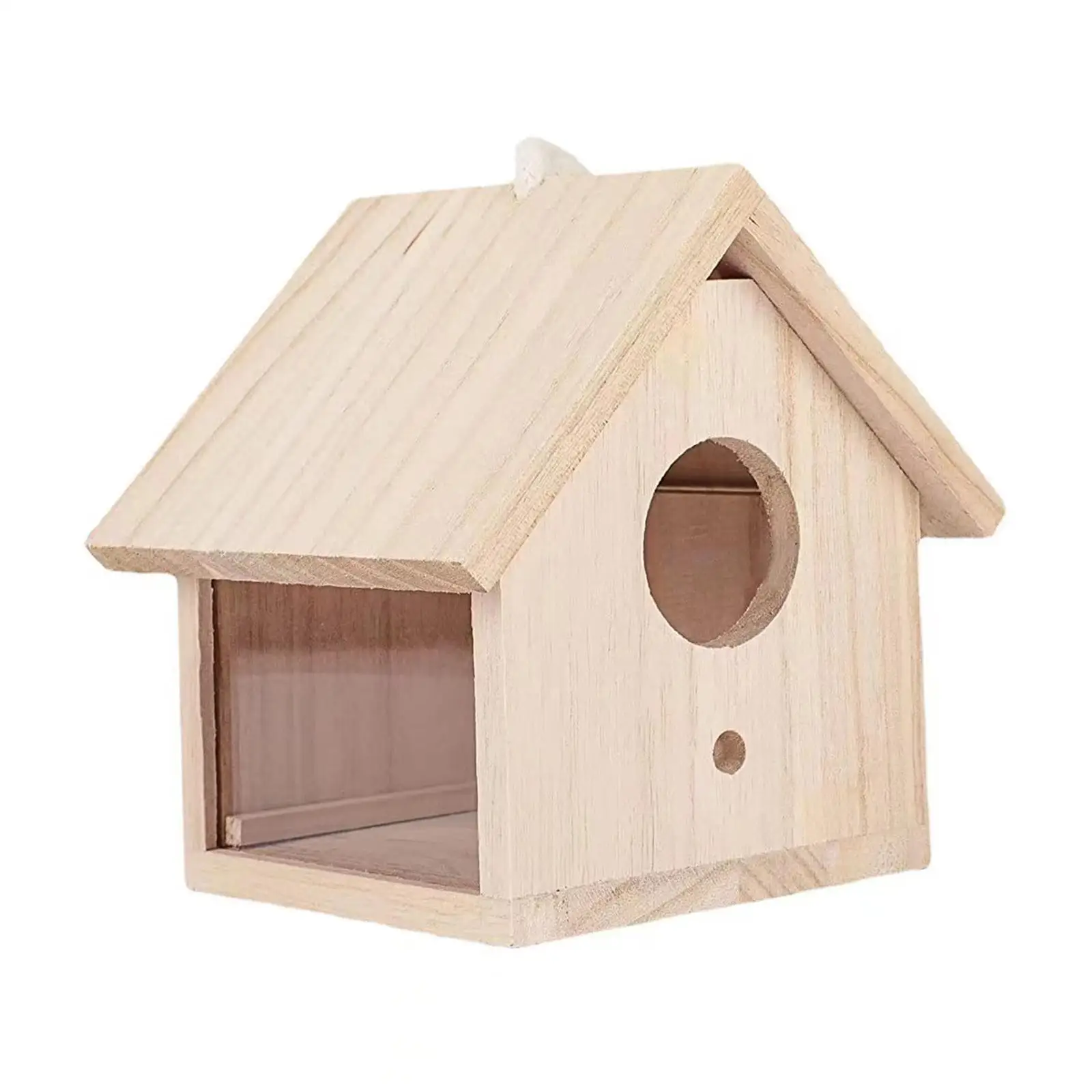 Bird House Wooden Bird Box for Wild Bird Viewing Small Birds Outside Outdoor
