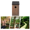 Bird Nesting Box Hanging Birdhouse Hanging Wooden Bird House DIY Breeding Parrots Bird Nesting Box for Outdoor Garden Decoration