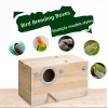 Bird's Nest Breeding Box Tiger Skin House Tongmu Pine Vertical Version Bird Cage Supplies Outdoor Incubation Box Pet Supplies