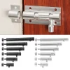 Black Silver Barrel Bolt 2/3/4/5/6/8inch Aluminum Alloy Door Latch Hardware for Home Hardware Gate Safety Door Bolt Latch Lock