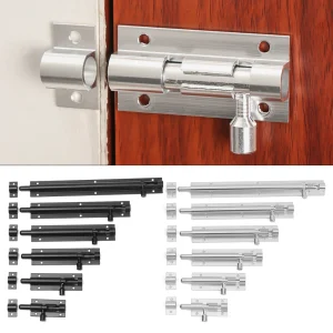 Black Silver Barrel Bolt 2/3/4/5/6/8inch Aluminum Alloy Door Latch Hardware for Home Hardware Gate Safety Door Bolt Latch Lock
