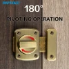 Black Swivel Bolt Latches Lock With Rotate Latch Bolt Sliding Door Security Latch Features Left And Right Knob For Patio Barn An